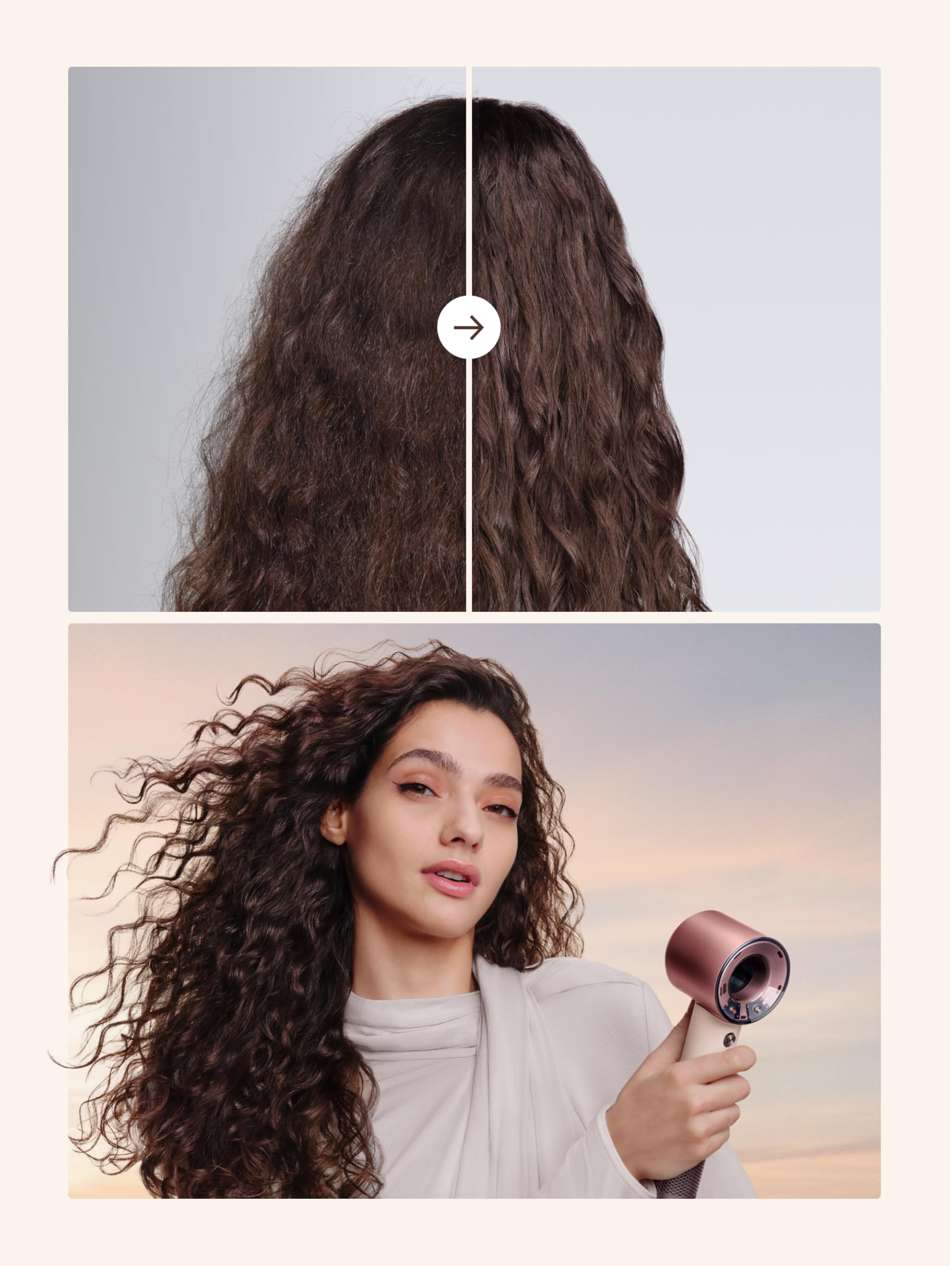 Dyson Supersonic Travel™ Secador de Pelo – Compacto & Ligero, Secado Rápido, 1220W, Voltaje Universal, Control Inteligente de Calor, Compatible con Accesorios Supersonic, Ceramic Pink