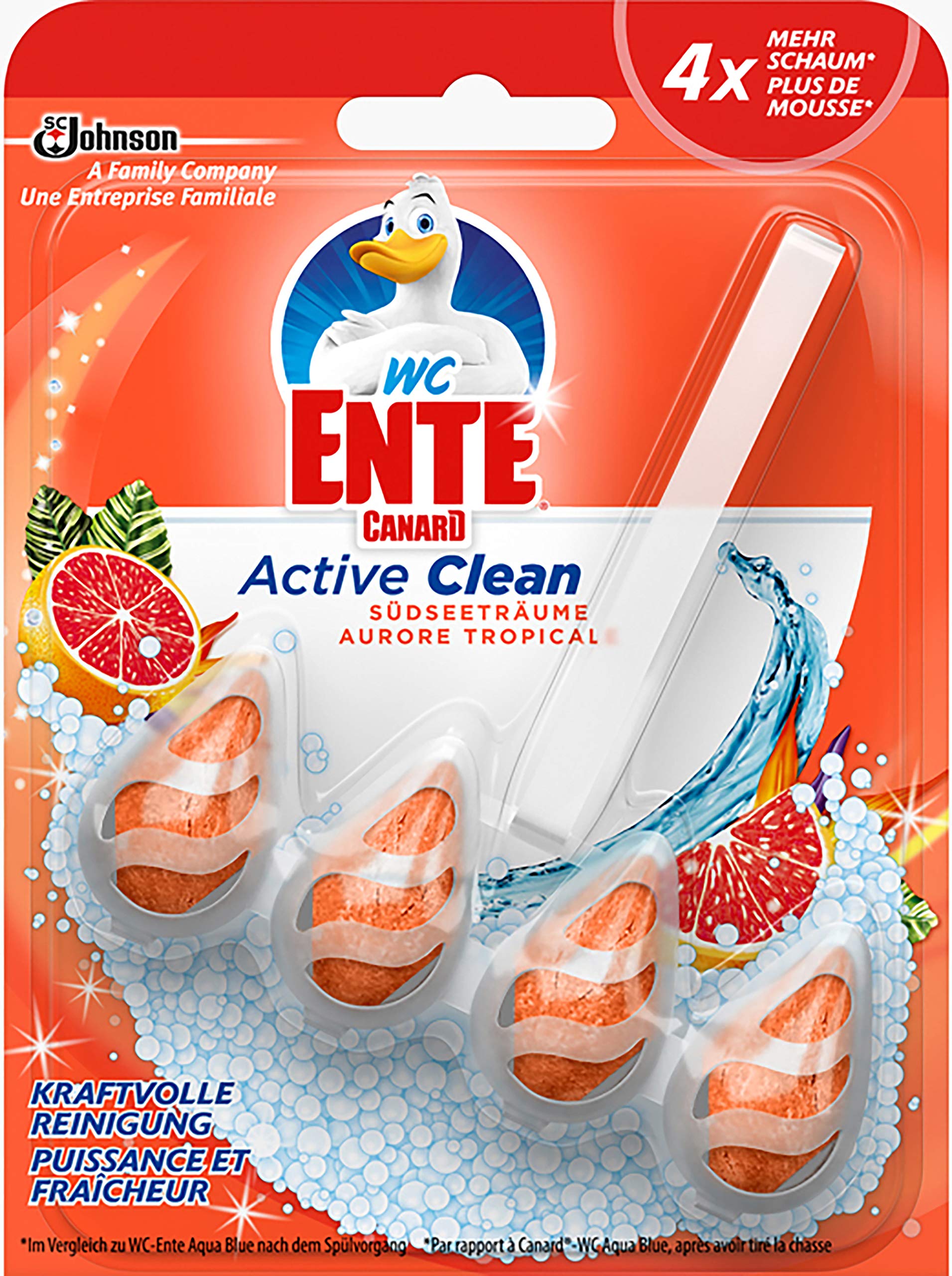 Toilet Duck Active Clean Toilet Stone, South Sea Dreams Fragrance, Pack of 1 (1 x 38.6 g)
