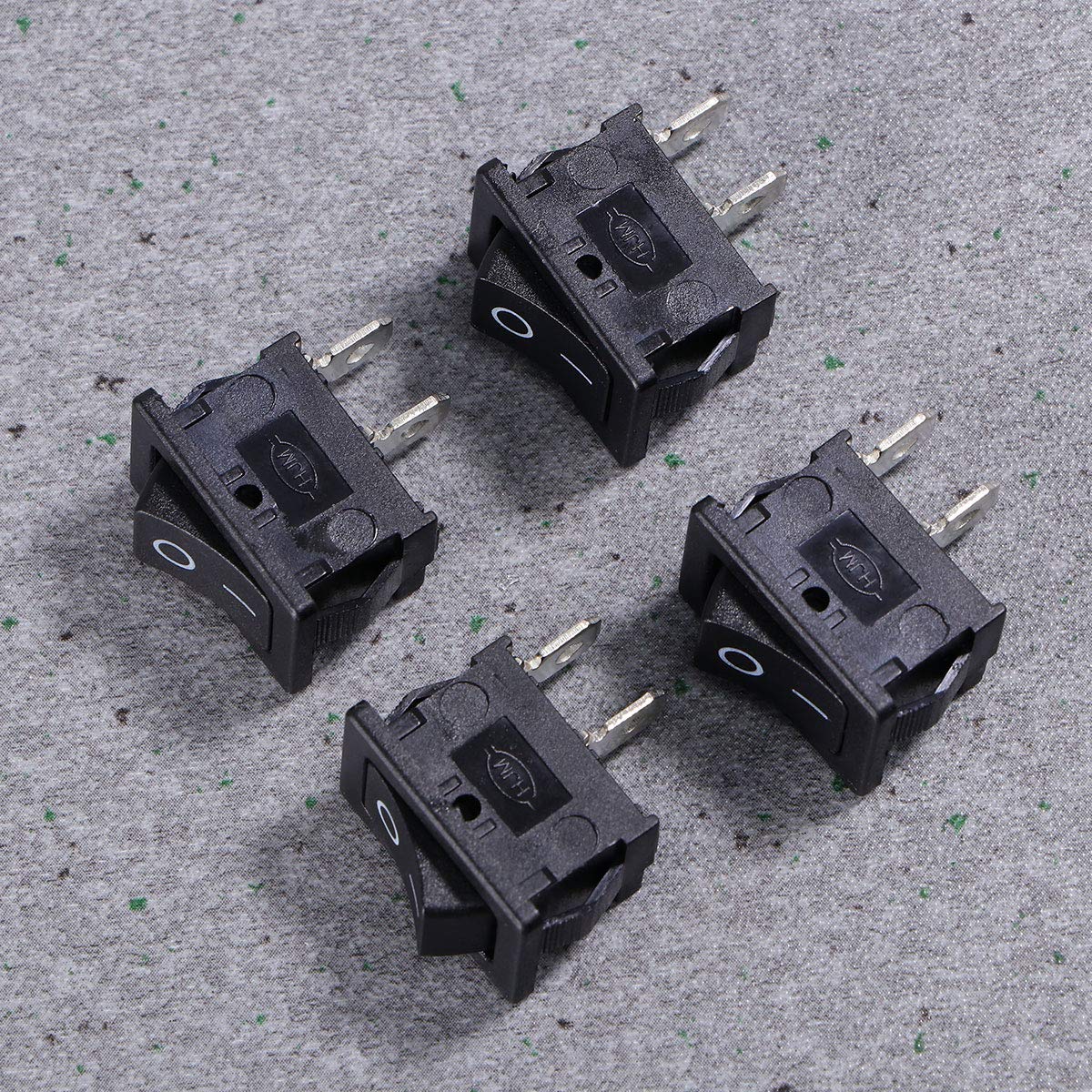 Image secondaire de OUNONA 10 pcs 2Pin Interrupteur à Bascule on/Off Mini Bateau Interrupteur à Bascule Voiture Auto Bateau Rond Rocker Snap