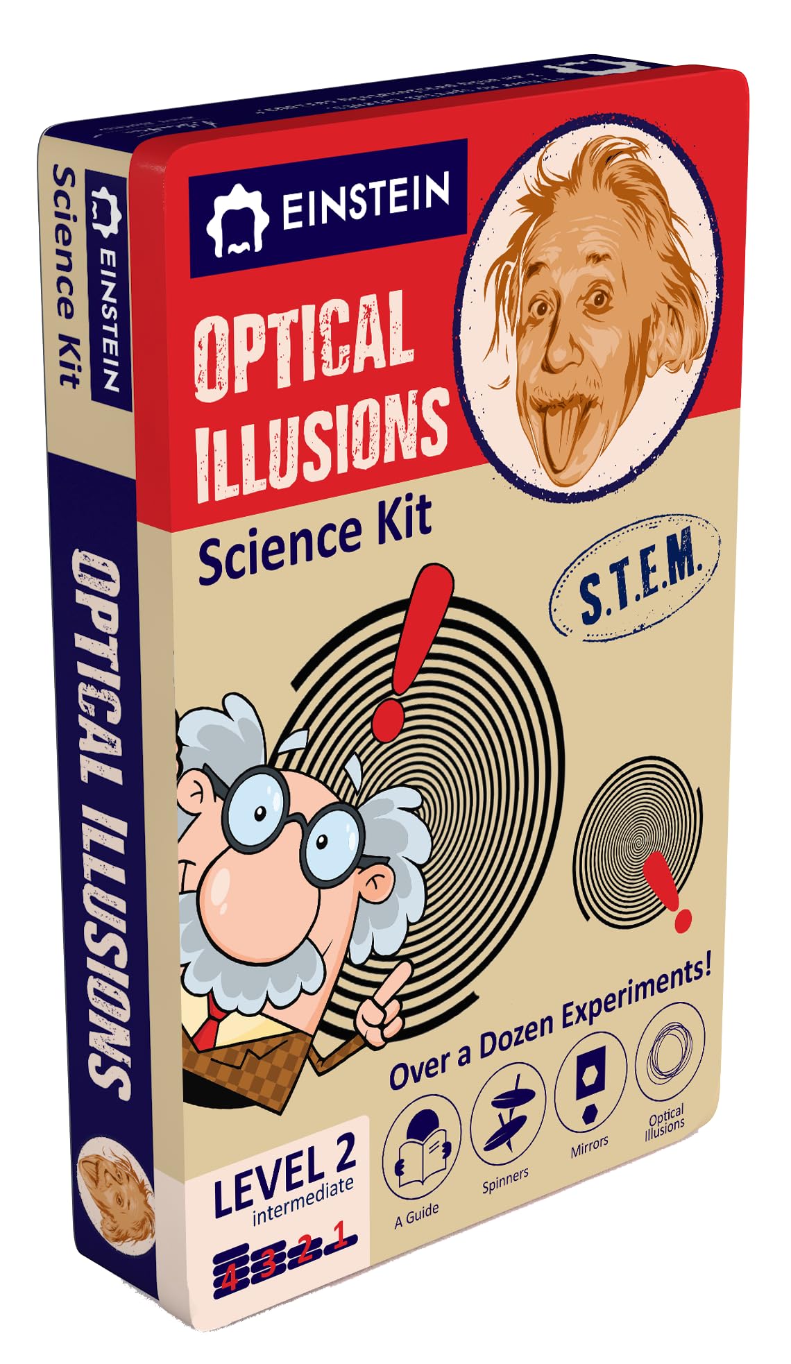 Einstein’s Optical Illusion LAB Science Kit for Kids. STEM for Boys & Girls Aged 8 and Above. 14 Exciting Experiments Inside/Detailed Picture Guide Included. Award Winning Kit