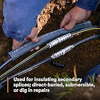 Vista 2 de 3M Funda termocontraíble para cable de pared pesada ITCSN-0800, protección mecánica y ambiental, negro, 8-1/0 AWG, diámetro