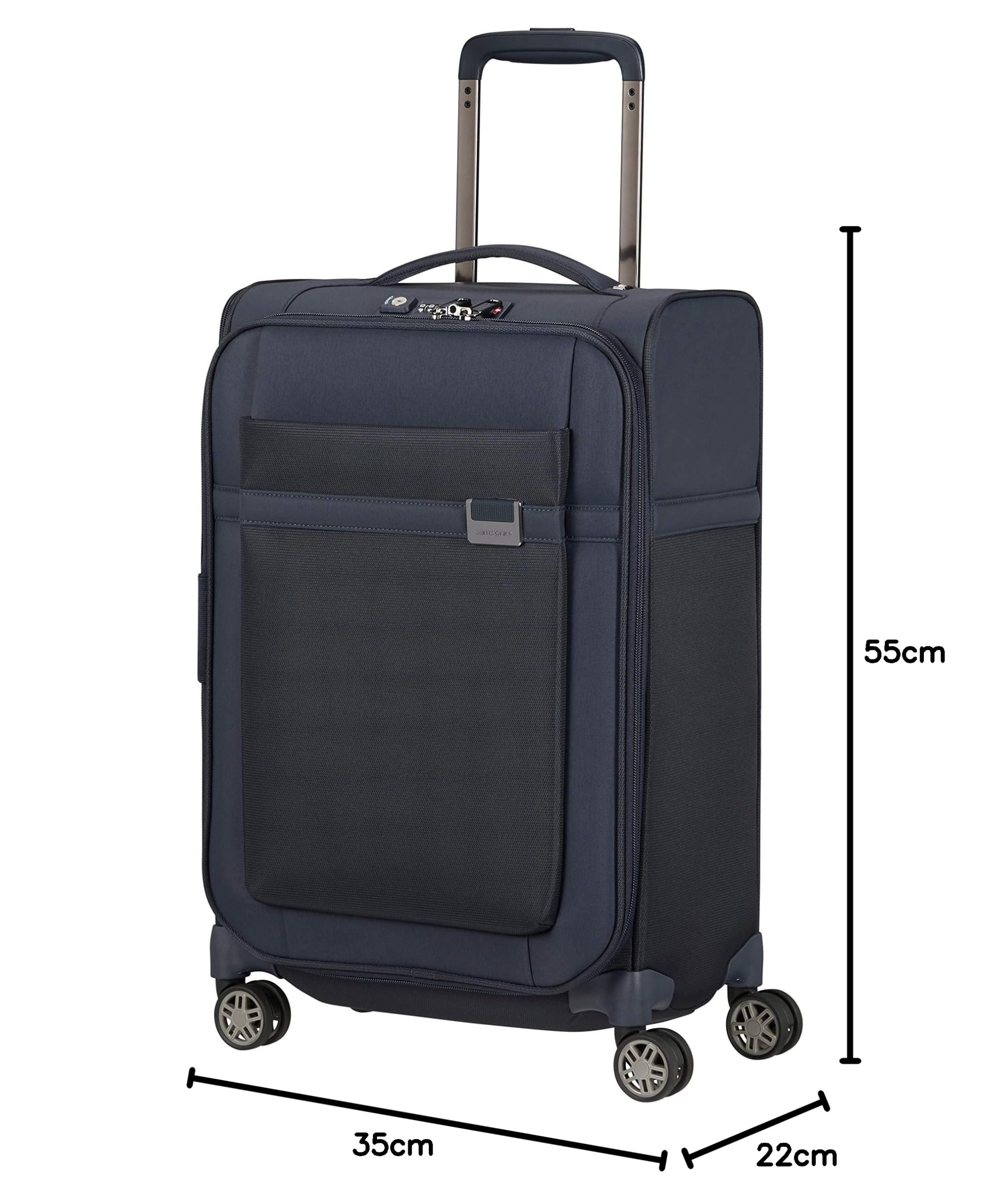 Samsonite Airea - Spinner S (Langth: 35 cm) Ejecución de mano expandible, 55 cm, 38/43.5 L, azul (azul oscuro)