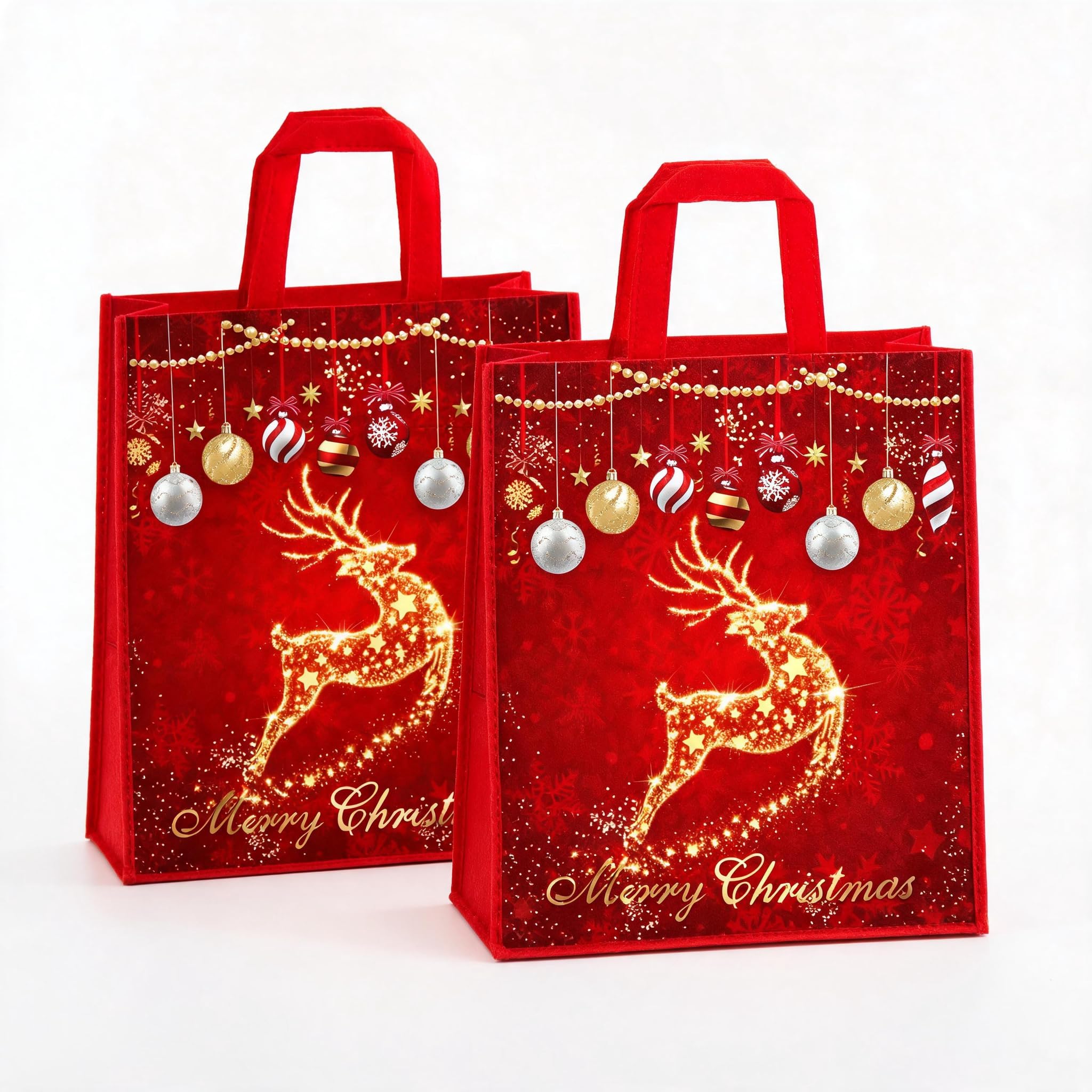 HCSSZ Large Christmas Tote Bags with Handle (Extral Large 2Pack Red) — image 1