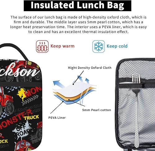 Miniatura 5 de Lonchera personalizada para mujeres, hombres y adultos con nombre, aislada, reutilizable, a prueba de fugas, contenedor para el trabajo, picnic