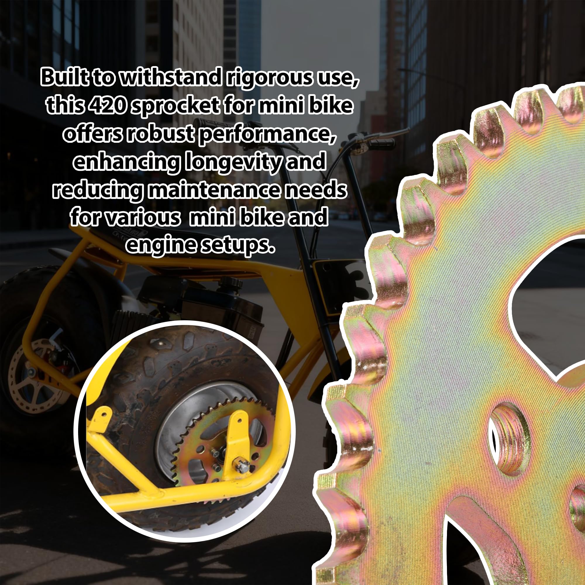 Amazon.com: TIMZH 50T 420 Sprocket for Mini Bike, 50 Tooth Chain