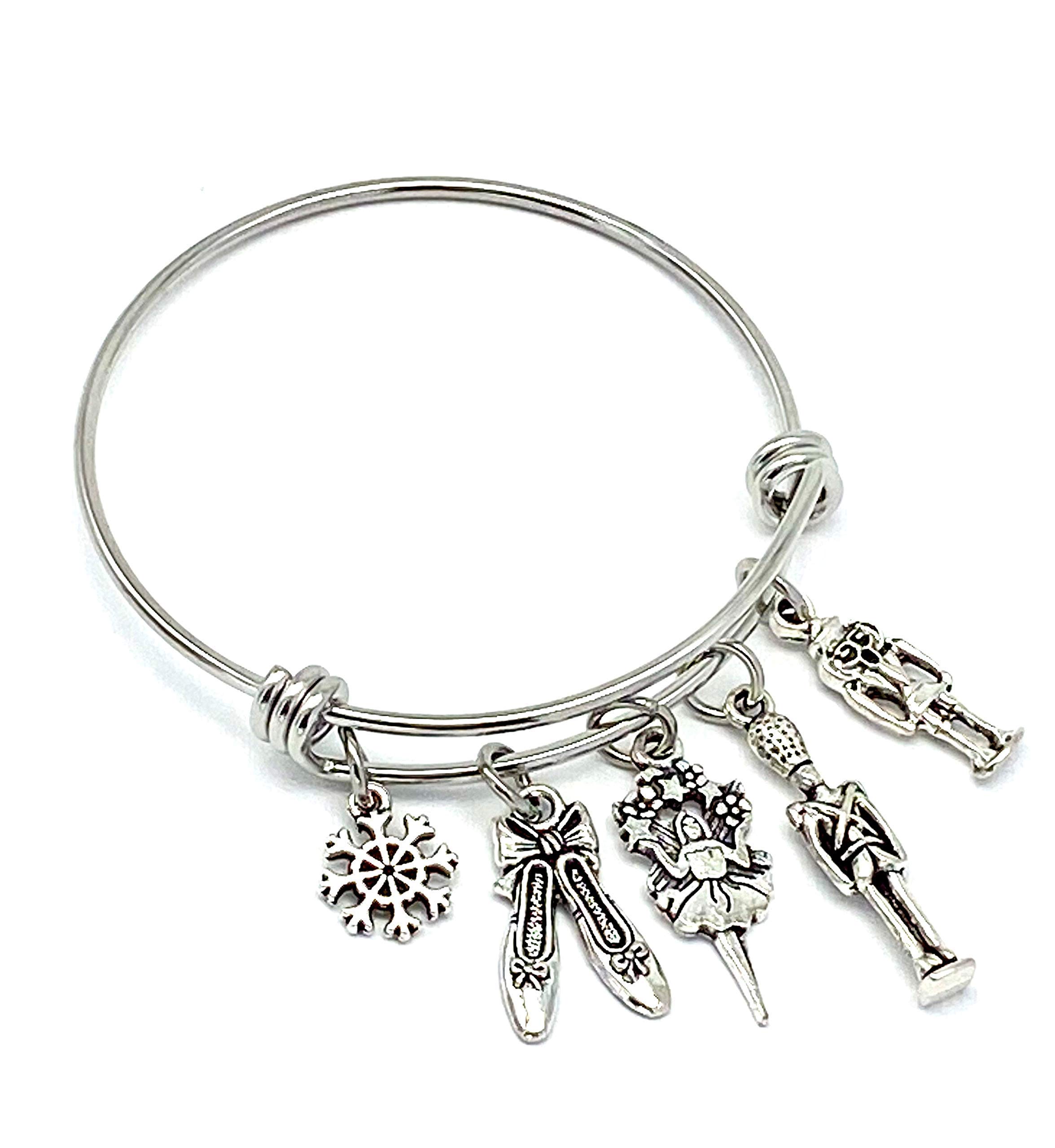 Jesse Janes Jewelry | Nutcracker Suite Youth Size ages 7-12, Handmade Christmas Bangle Bracelet