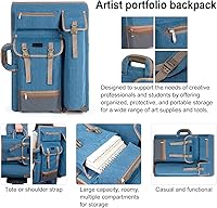 Vista 17 de TRANSON Art Portfolio Case Artist Mochila Bolsa de lona grande 26" x 19.5