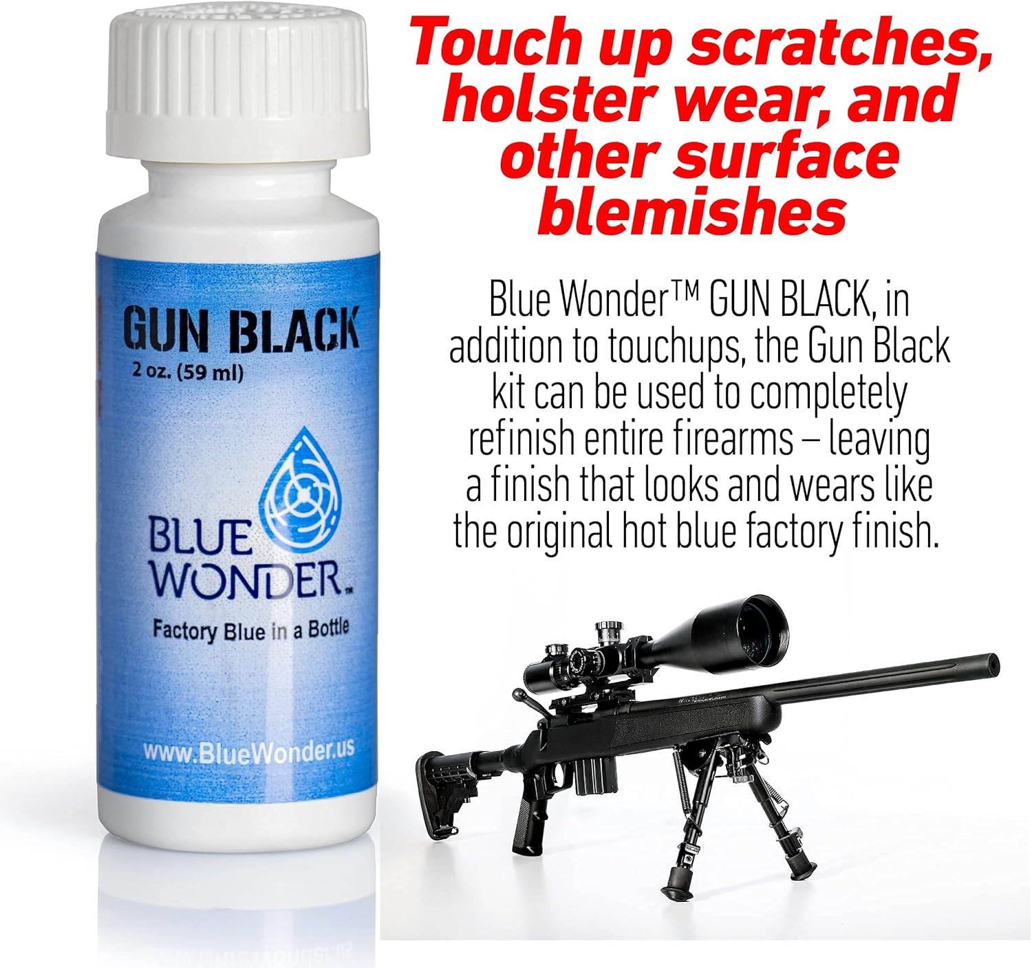 Blue Wonder Gun Black - 2 oz Firearm Refinishing Kit