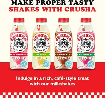 Crusha Strawberry Milkshake Mix - 1Litre