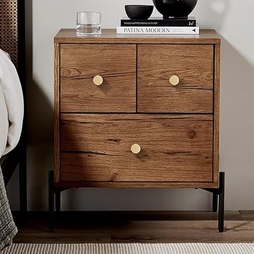 Miniatura 7 de QOGRISUN Paquete de 5 pomos de latón macizo de 1-516 pulgadas de diámetro, manijas redondas doradas para cajones de tocador, accesorios de cocina