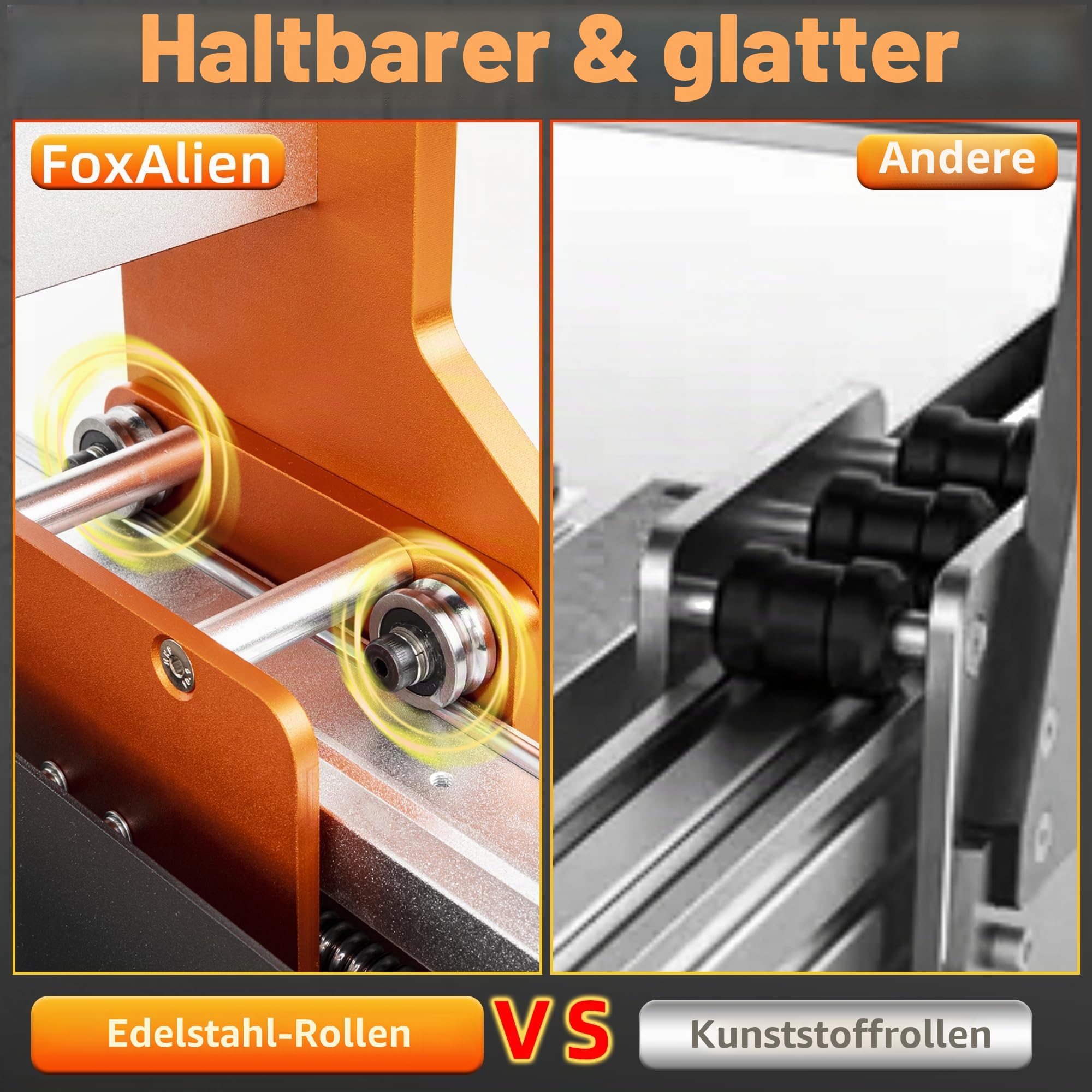 FoxAlien CNC Fräsmaschine XE-PRO mit Kugelumlaufspindeln, 400W Spindel 3-Achsen Graviermaschine für Holz-Aluminium-Schneiden Aufrüstbar auf Linearschienen(220V)