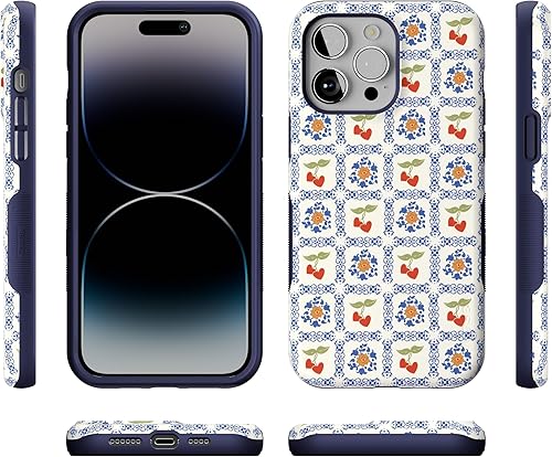 Vista 498 de Casely - Funda para iPhone 14 Pro Max, Viva La Vida, Frida Kahlo Floral Collage, compatible con MagSafe 10 Frida Kahlo Viva La Vida Collage