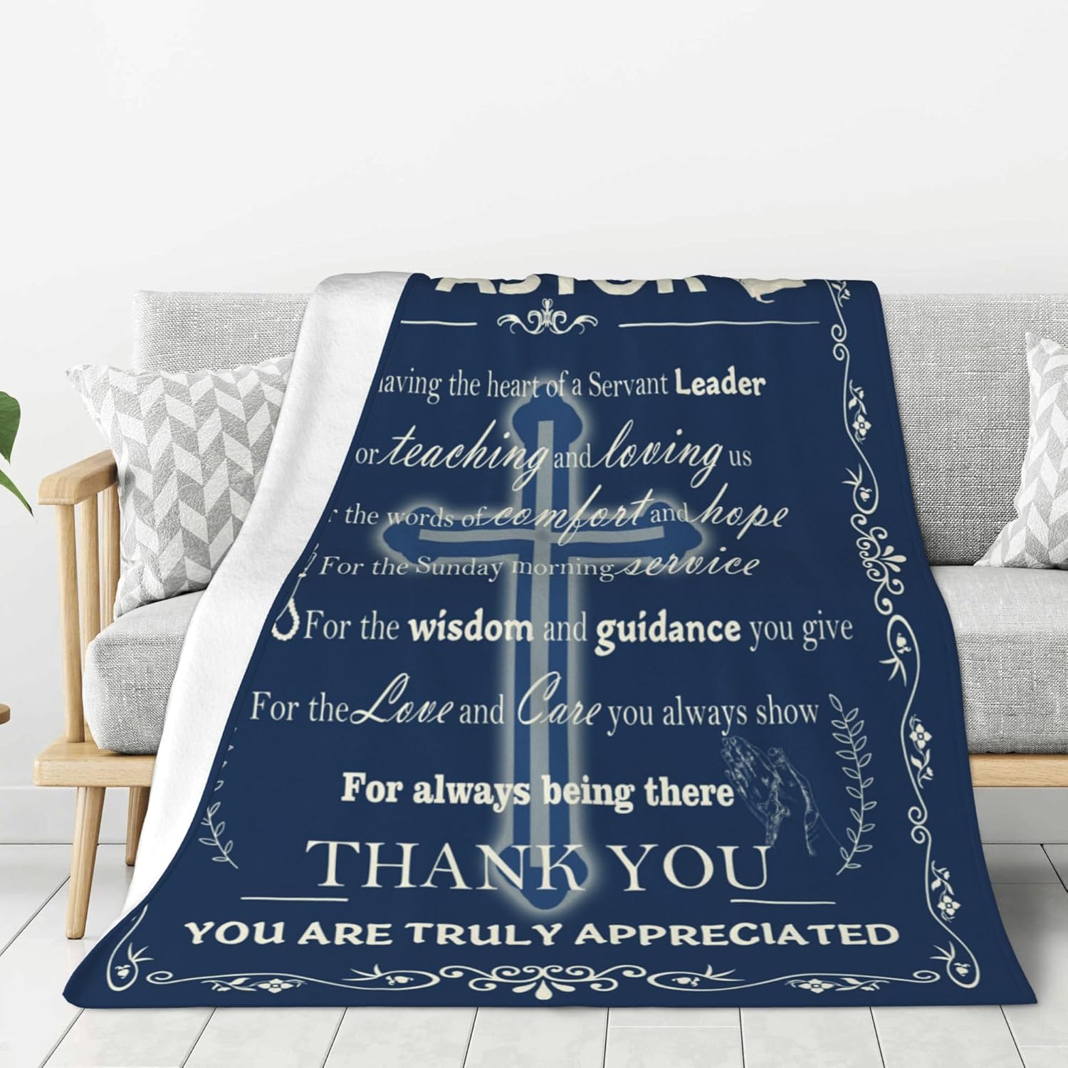 Pastor Appreciation Gifts, Pastor Gifts for Men, Christian Pastor Gifts, Birthday Gifts for Pastors Blanket 50"X60", Pastor, Thanksgiving for Pastor Priests - Image 2
