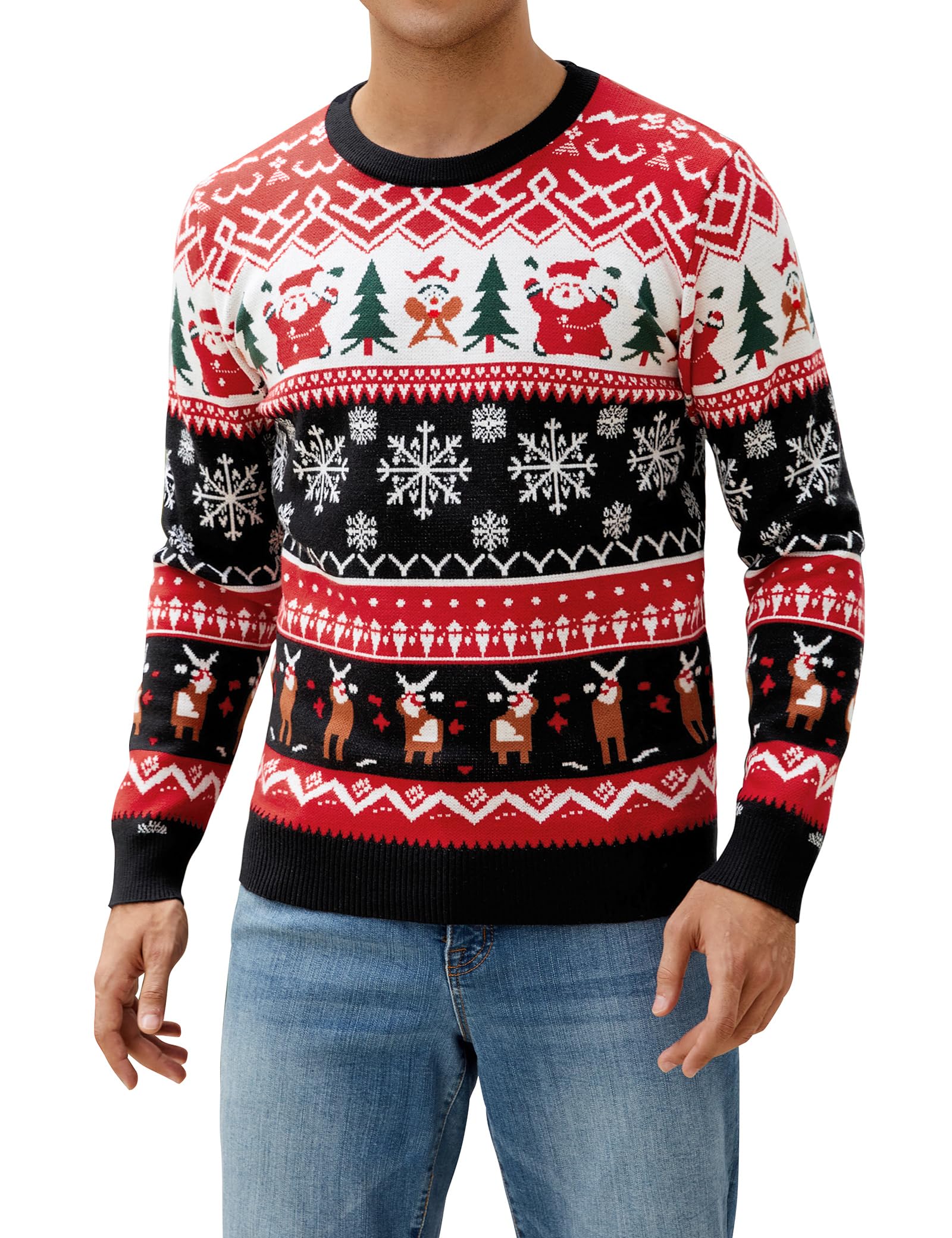 Atfornamens Ugly Christmas Sweater Funny Christmas Jumper Crew