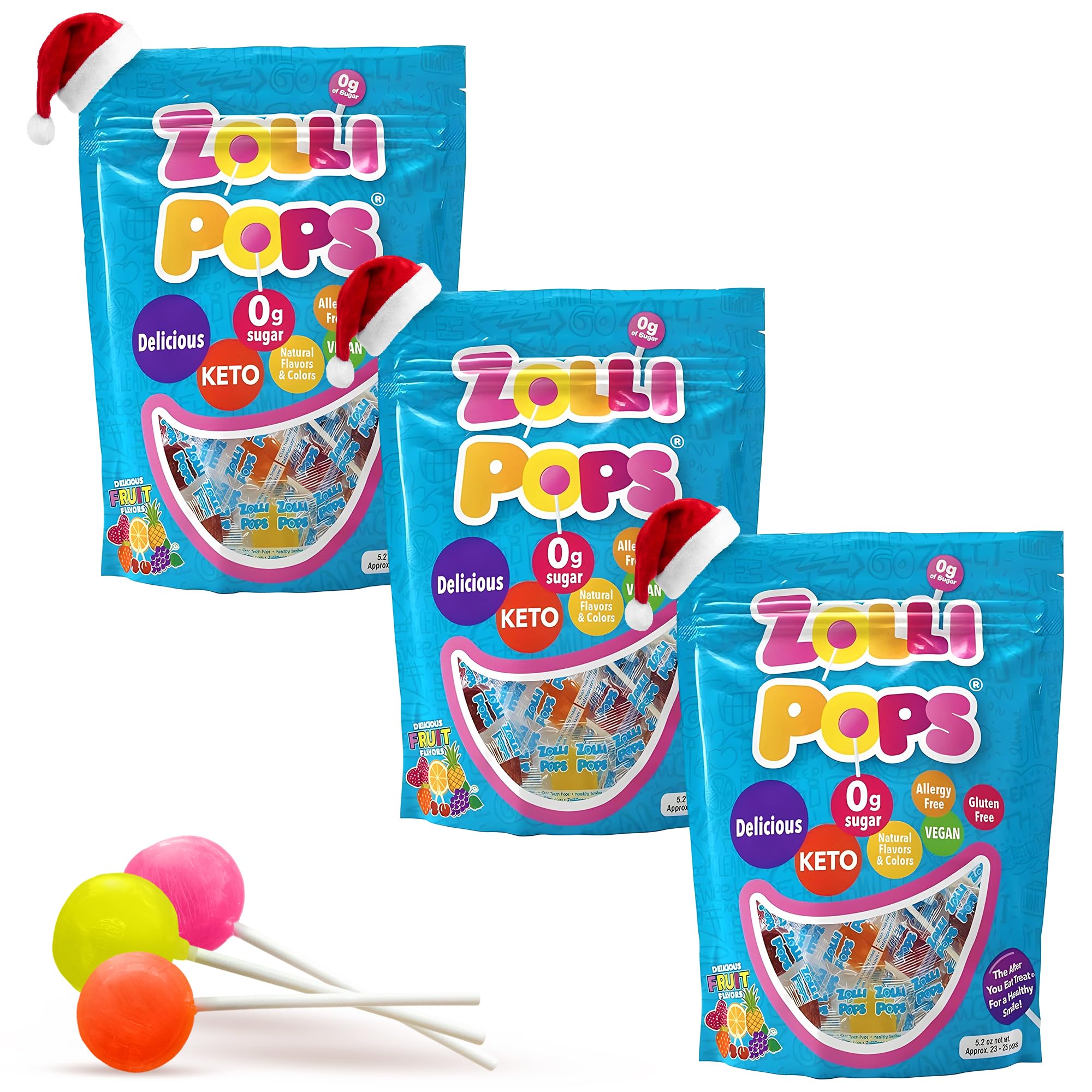 Zollipops Clean Teeth Lollipops, 5.2 Ounce (Pack of 3)