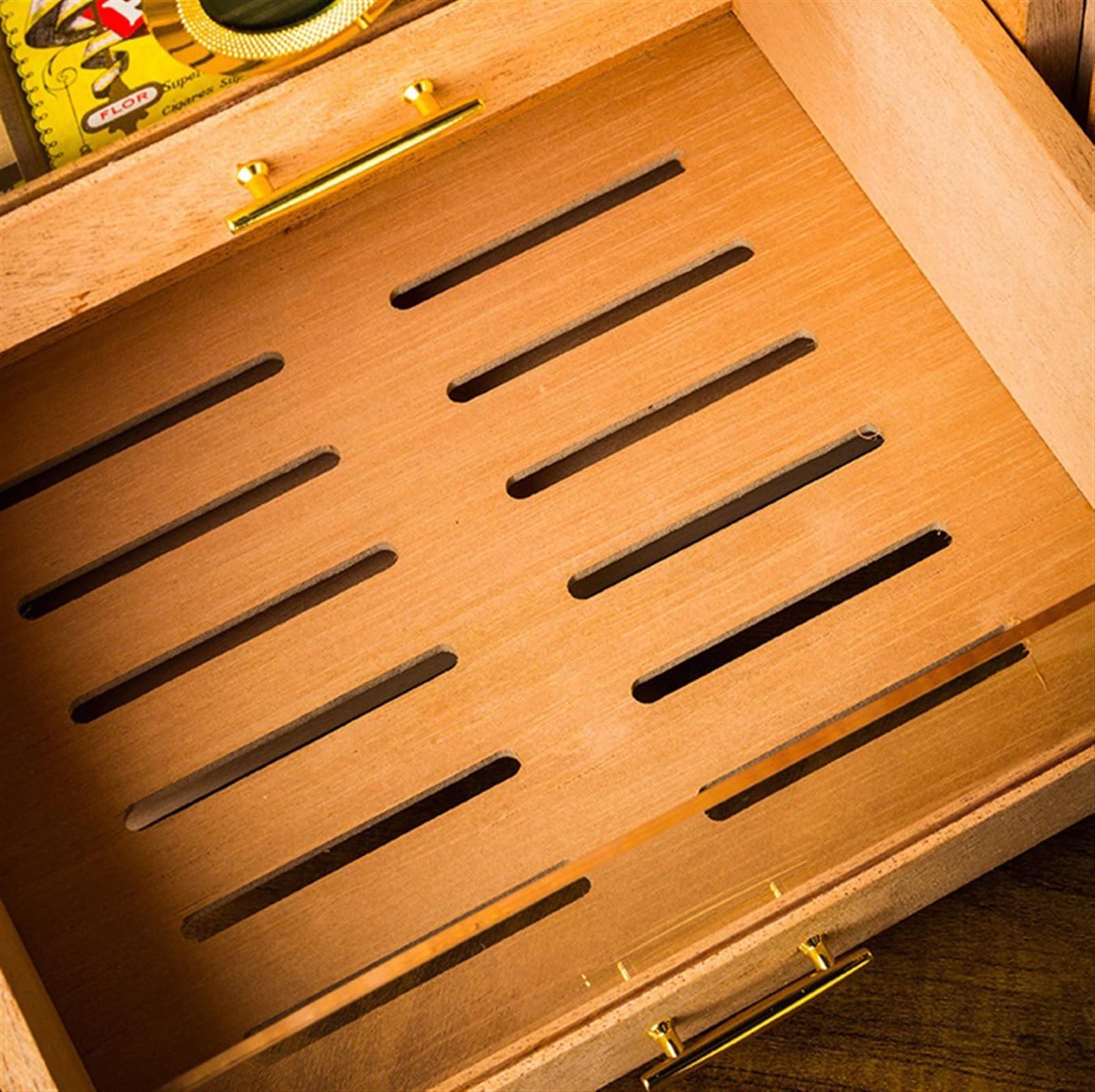 Humidor cygara Humidor trójwarstwowy przezroczysty humidor okienny wyświetlacz cygar humidor pudełko do przechowywania cygar