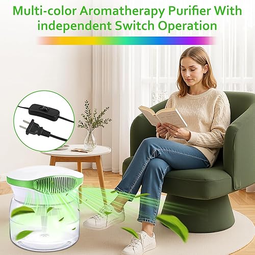 Miniatura 5 de Purificadores de aire de agua para el hogar, difusor de aroma para lavadora de aire, humidificador de lavado de filtro de aire, aceites esenciales