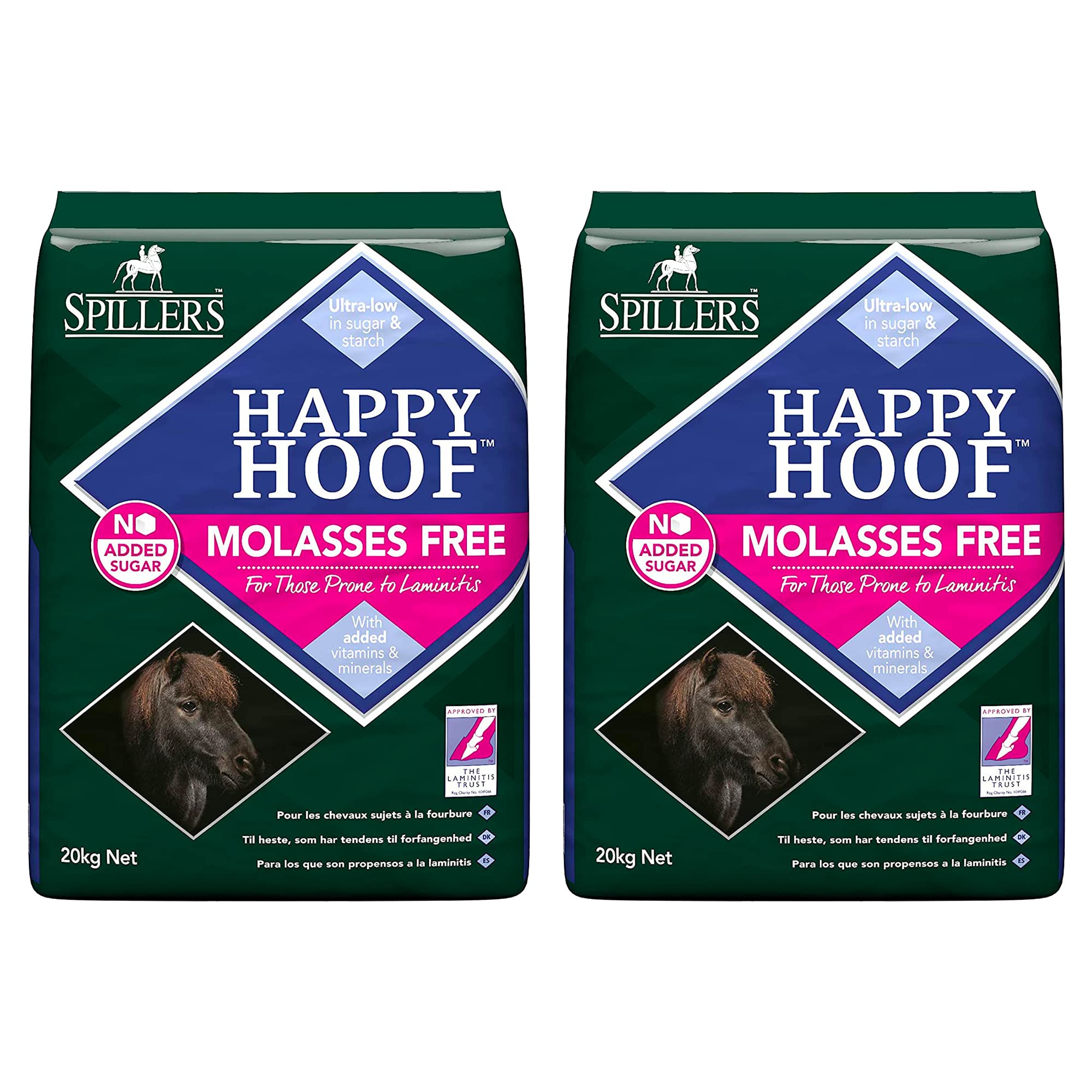 Buy SPILLERS Happy Hoof Molasses Free 20kg x 2 Supports Hoof Helath