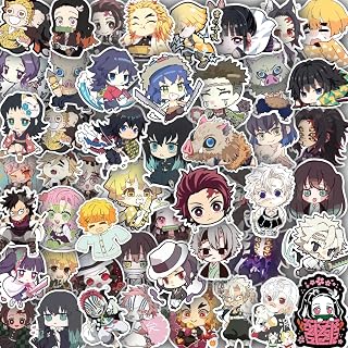 SHIVOID® 50+PCS Anime Demon Slayer Aesthetic Stickers – Waterproof Anime Stickers for Laptop, Guitar, Notebook & More | Ta... Price In India