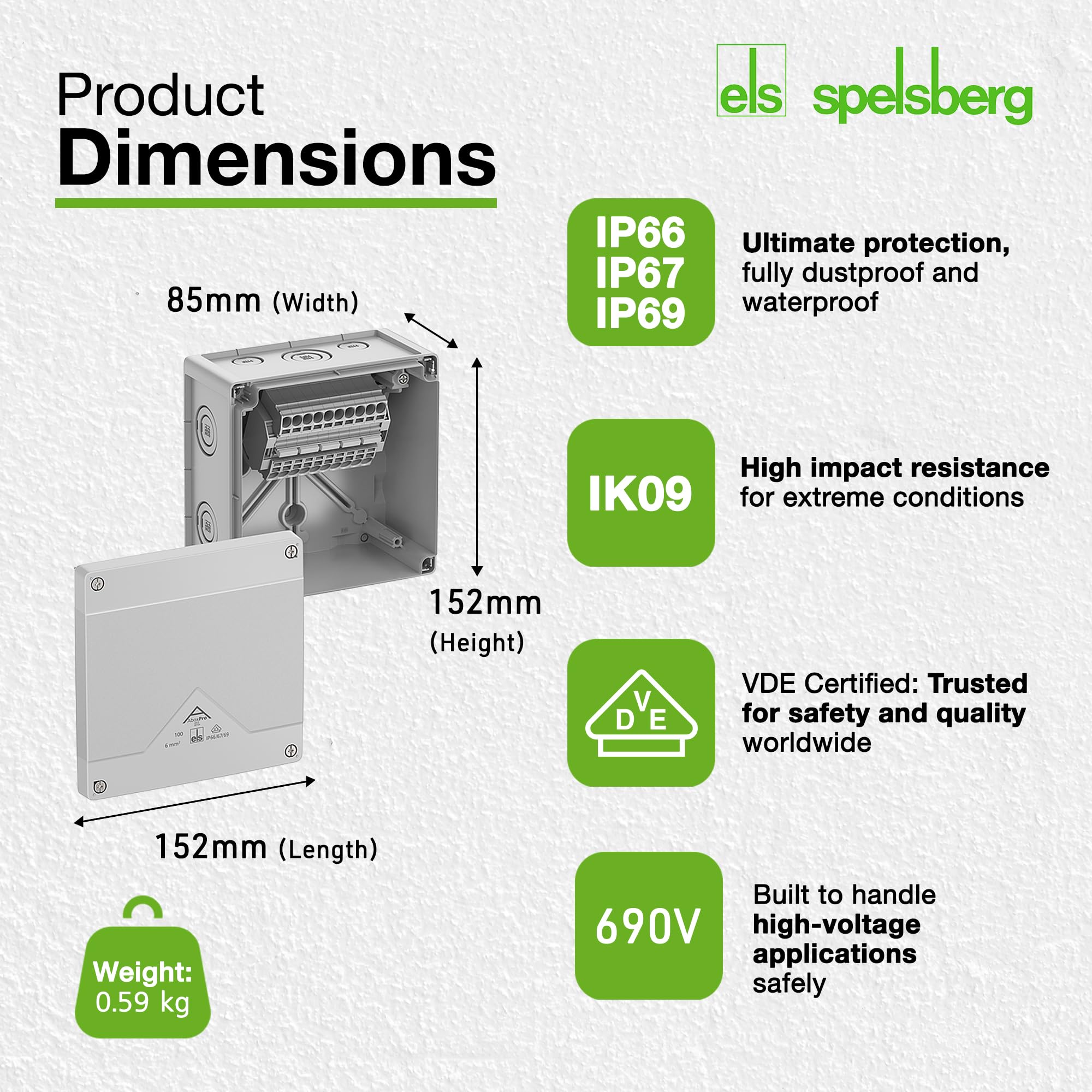 Spelsberg Abox Pro SL-6², IP66/IP67/IP69 Junction Box with Cable Connectors Accessories - Image 4