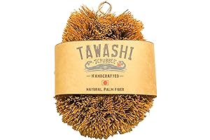 Eco-Friendly Tawashi Brush Set: Natural Palm Fiber Cleaning Solution