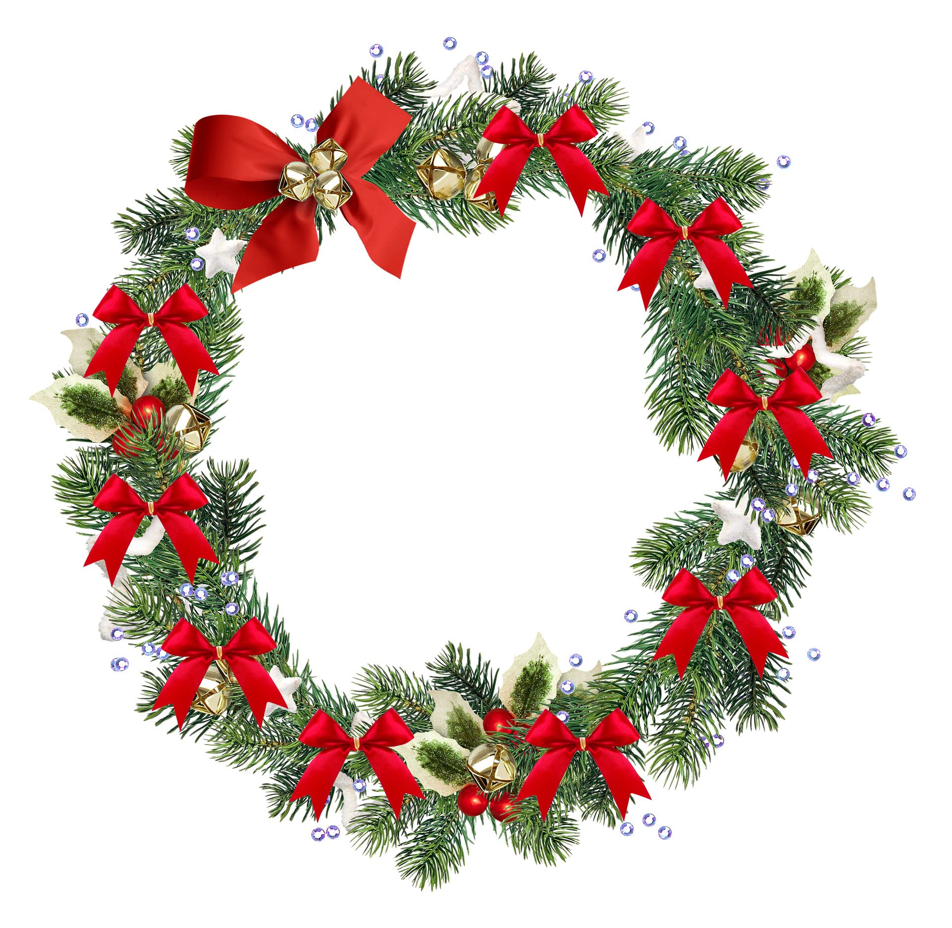 Gdfnmogo Grande fiocco rosso per albero di Natale, decorazione per albero di Natale, ghirlanda, ghirlanda di Natale (L