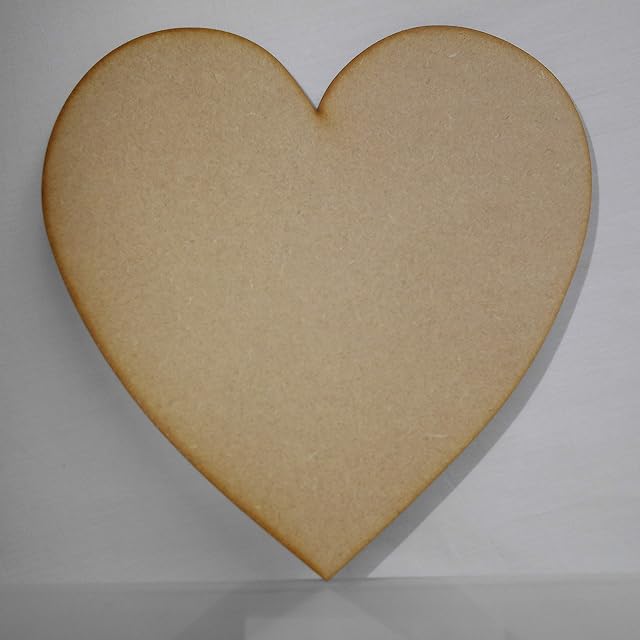 Craft shapes 3 large wooden hearts 30cm, 6mm thick with no holes