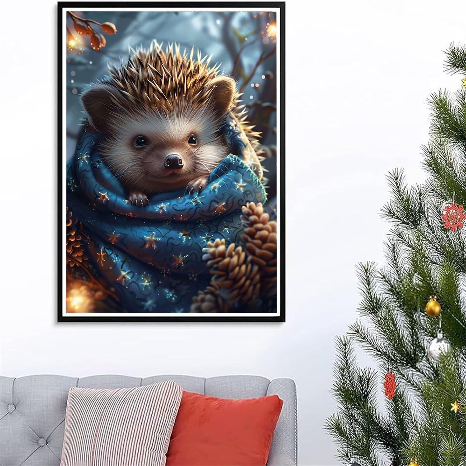 Zestawy do malowania diamentami 5D dla dorosłych, 80 x 100 cm, DIY, pełne wiercenie, jeż, sztuka, kryształ, las, sztuka, rękodzieło, z diamentami i narzędziami, płótno do haftu krzyżykowego do domu