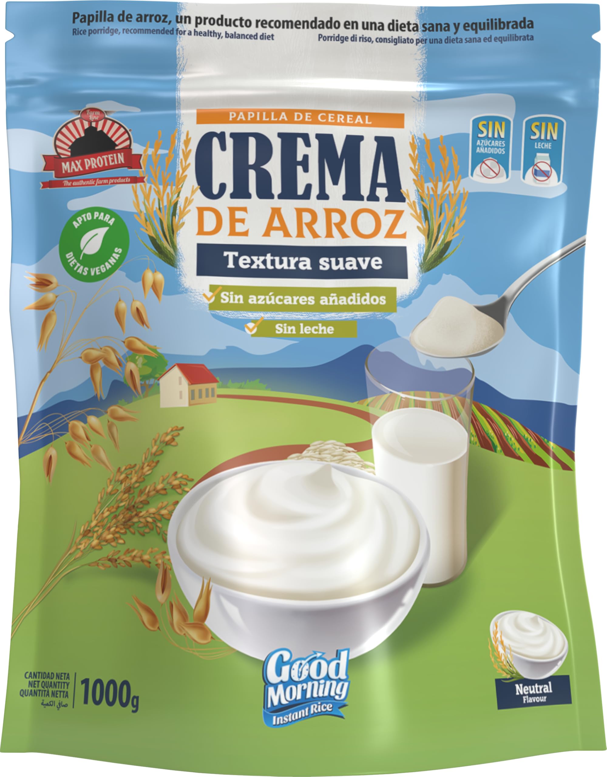 MAX PROTEIN - Crema de Arroz - Crema de Arroz Fitness 1000g – Fuente de Carbohidratos de Máxima Calidad para Masa Muscular – Ideal Pre Entreno y Post Entreno – Vegana y Sin Lactosa – Lacasitos — view 16