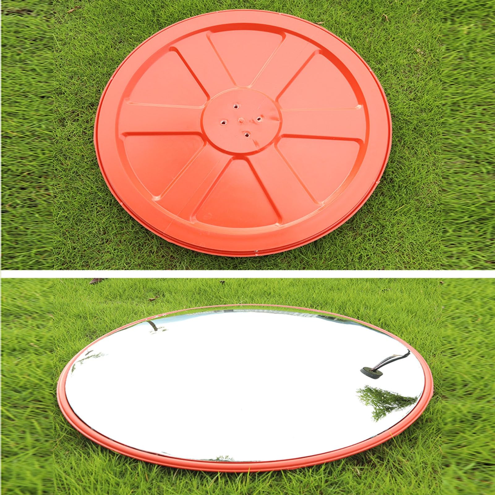 Miroir Convexe 45 cm, sécurité intérieure, Grand Angle, avec Support Mural, Distance de Vision de 300 à 1 000 cm, pour Garage (80 x 80 cm)