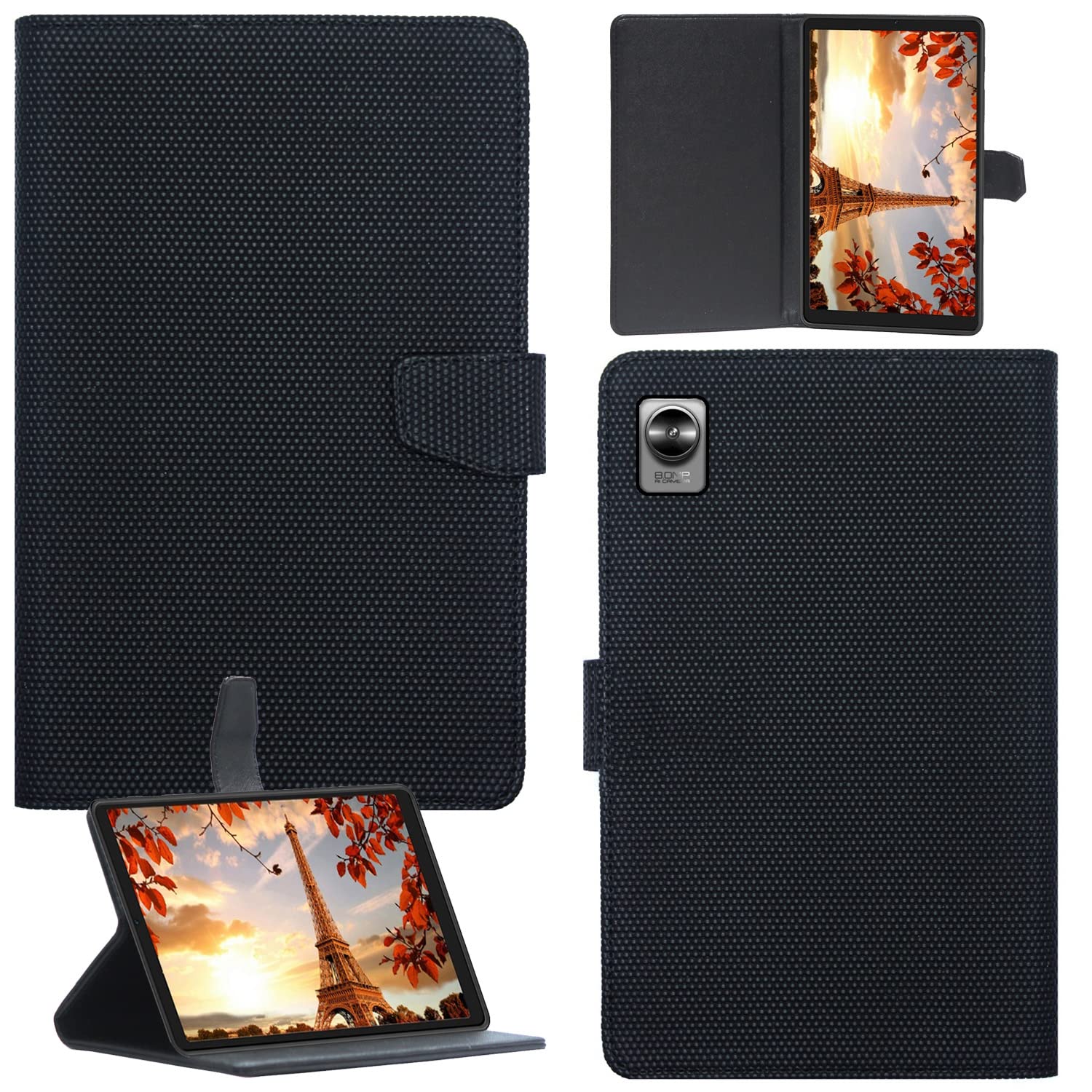 Zaoma PU Leather Flip Flap Case Compatible for realme Pad Mini Tablet - Dot Black (B0B18P83MG) Amazon Price History, Amazon Price Tracker
