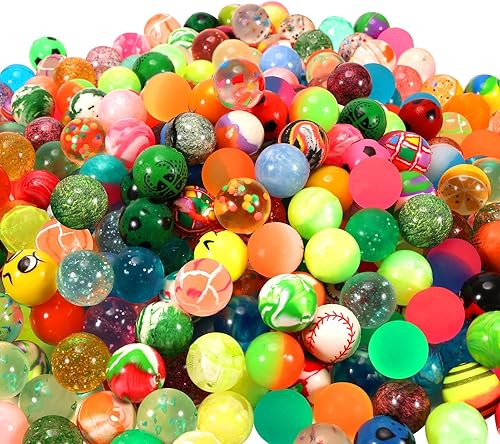 Pllieay 500 Piezas de Bolas Hinchables para Niños, Bolas de Goma de 27 mm de Colores Mixtos al Por Mayor para Recuerdos de Fiesta, Premios, Regalos