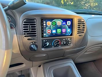 Car Radio for Ford Expedition 1998 1999 2000 2001 2002 [2+32G] with Wireless Carplay Android Auto Bluetooth Touchscreen Stereo GPS/SWC/FM/