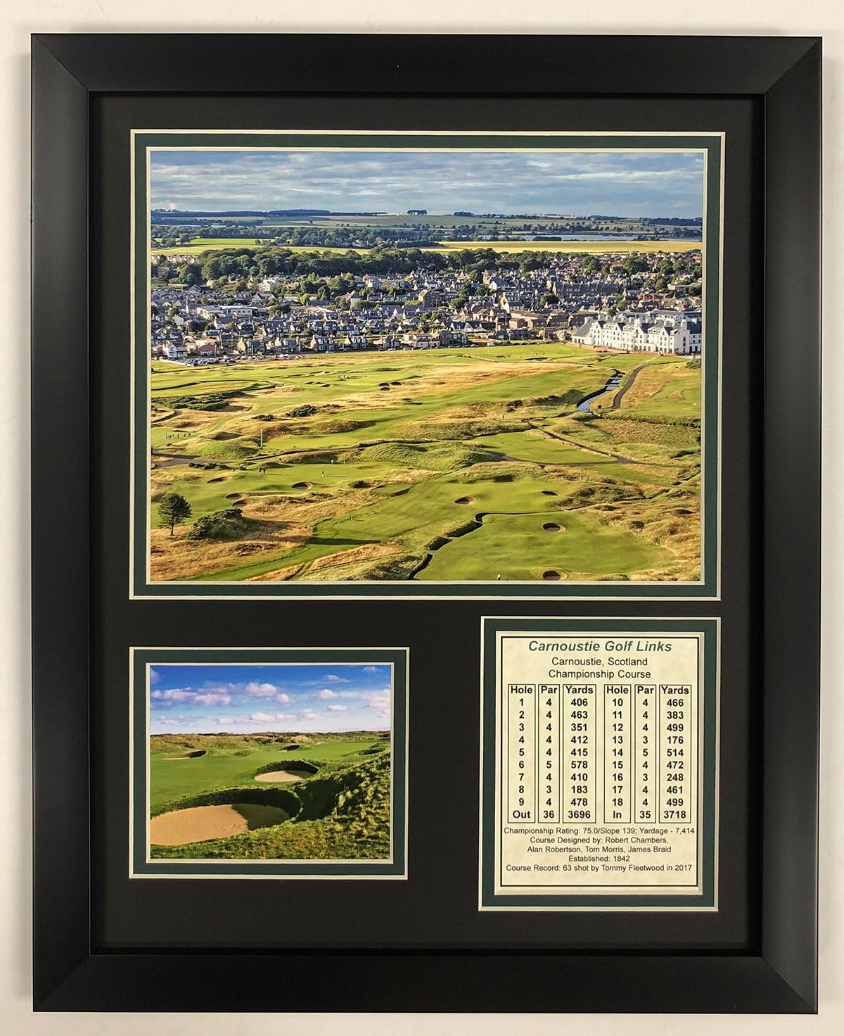 Legends Never Die Carnoustie Golf Links - Framed 12"x15" Double Matted Photos