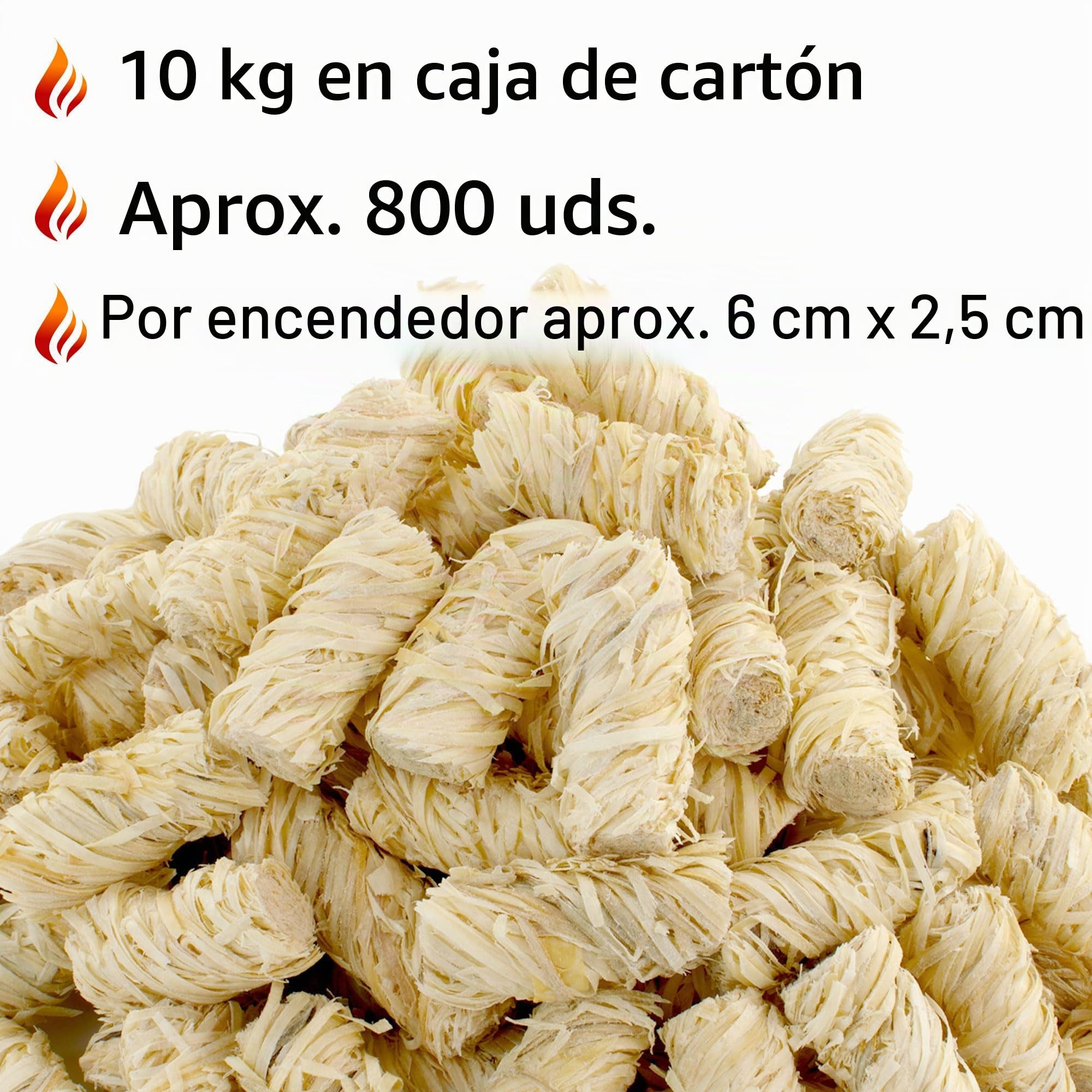 Lana ecológica de primera calidad de encendido para chimenea, encendedor de leña, barbacoa, horno, hoguera, 10 kg