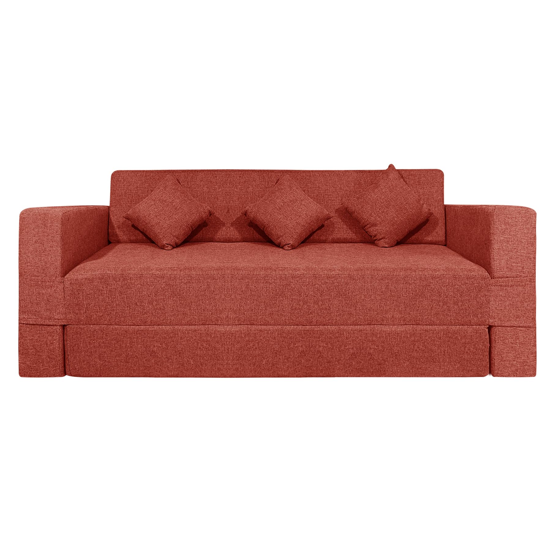 TRENDY VIBES Sofa Cum Bed with Handrest with Cushion Three Seater Double Foam Fold Out-Red (B0CD3T71GW) Amazon Price History, Amazon Price Tracker
