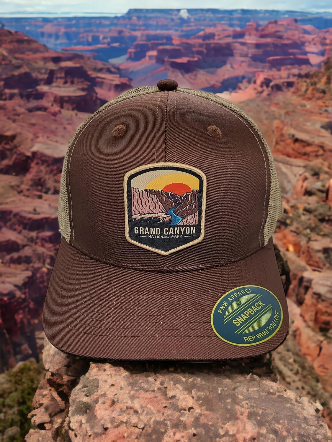 Grand Canyon Trucker Hat w/Mesh Backing National Park Woven Patch