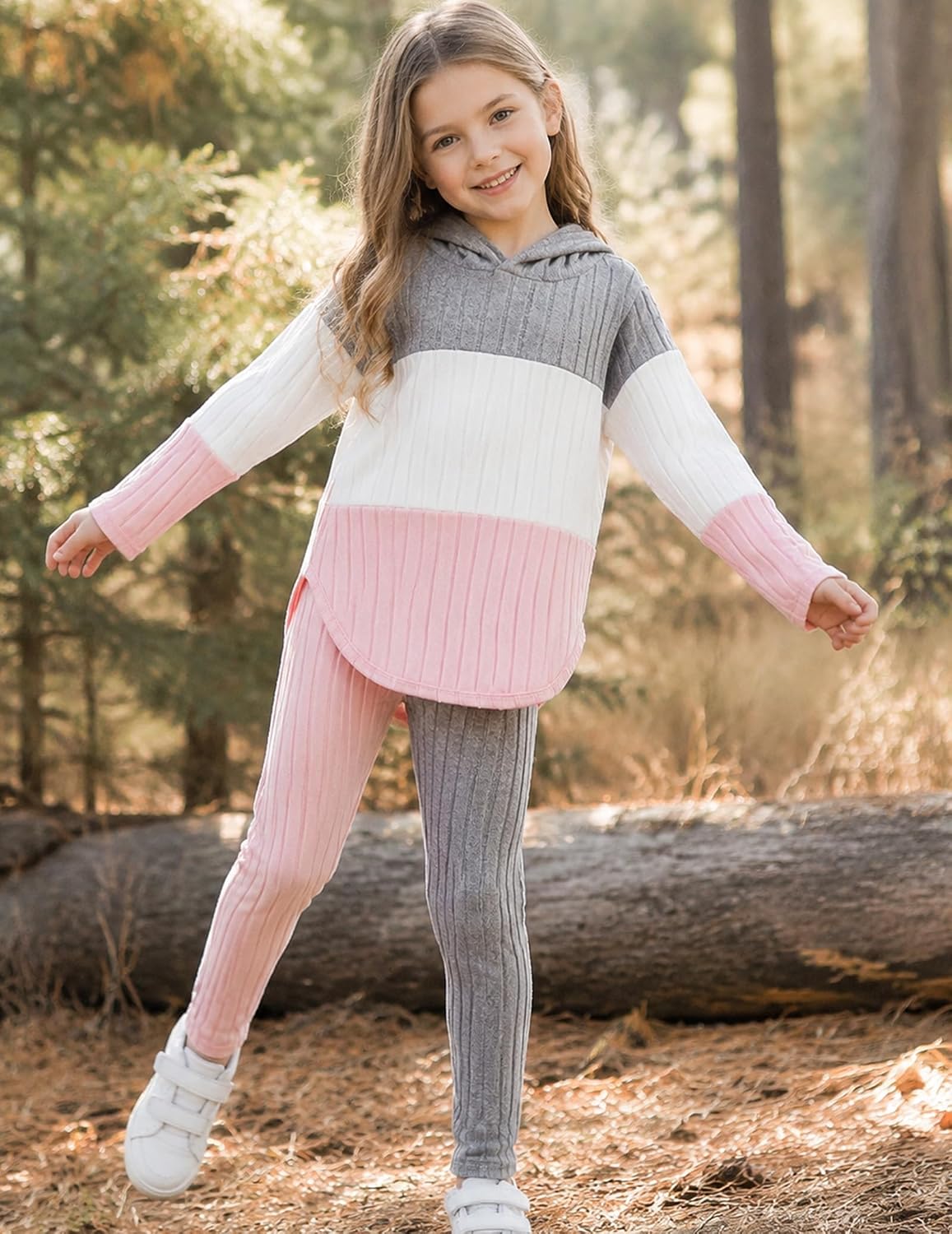 Girls Clothes Fall Girl Outfits 2Pcs Hoodie Pullover Sweatshirt+Pant+Leggings Winter Set for Size 4-8 Years Little Girls