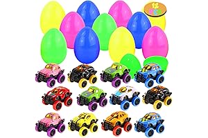 Prefilled Easter Eggs Filled with Pull Back Monster Cars
