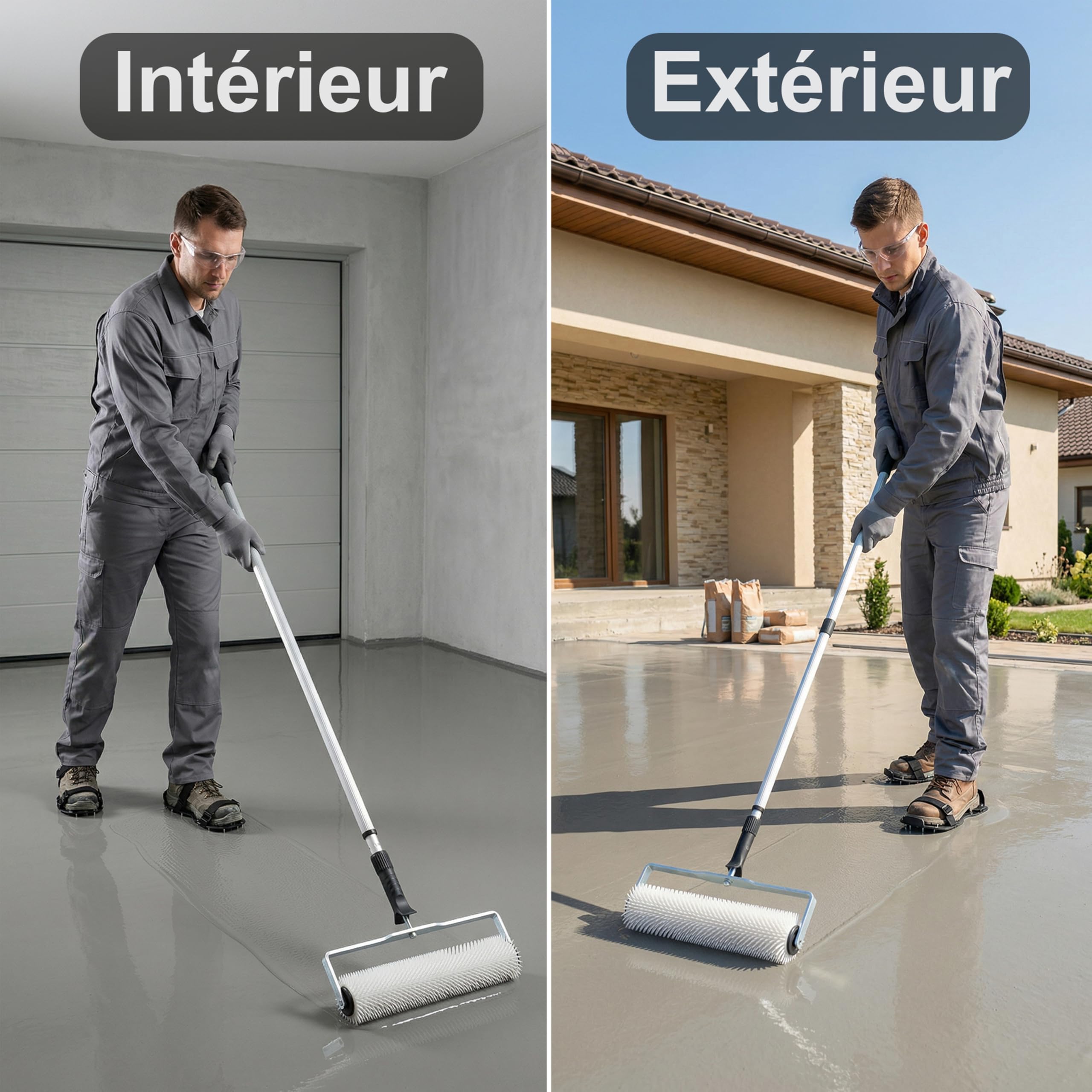 Ragréage de sol W715 Mortier de nivellement Enduit de préparation - Gris clair - 25KG