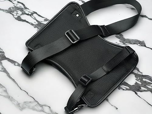 Miniatura 2 de Vi Vante "Zenith Shadow" motocicleta pierna muslo cinturón bolsa ambidiestro unisex al aire libre campo veterinario bicicleta senderismo negro,