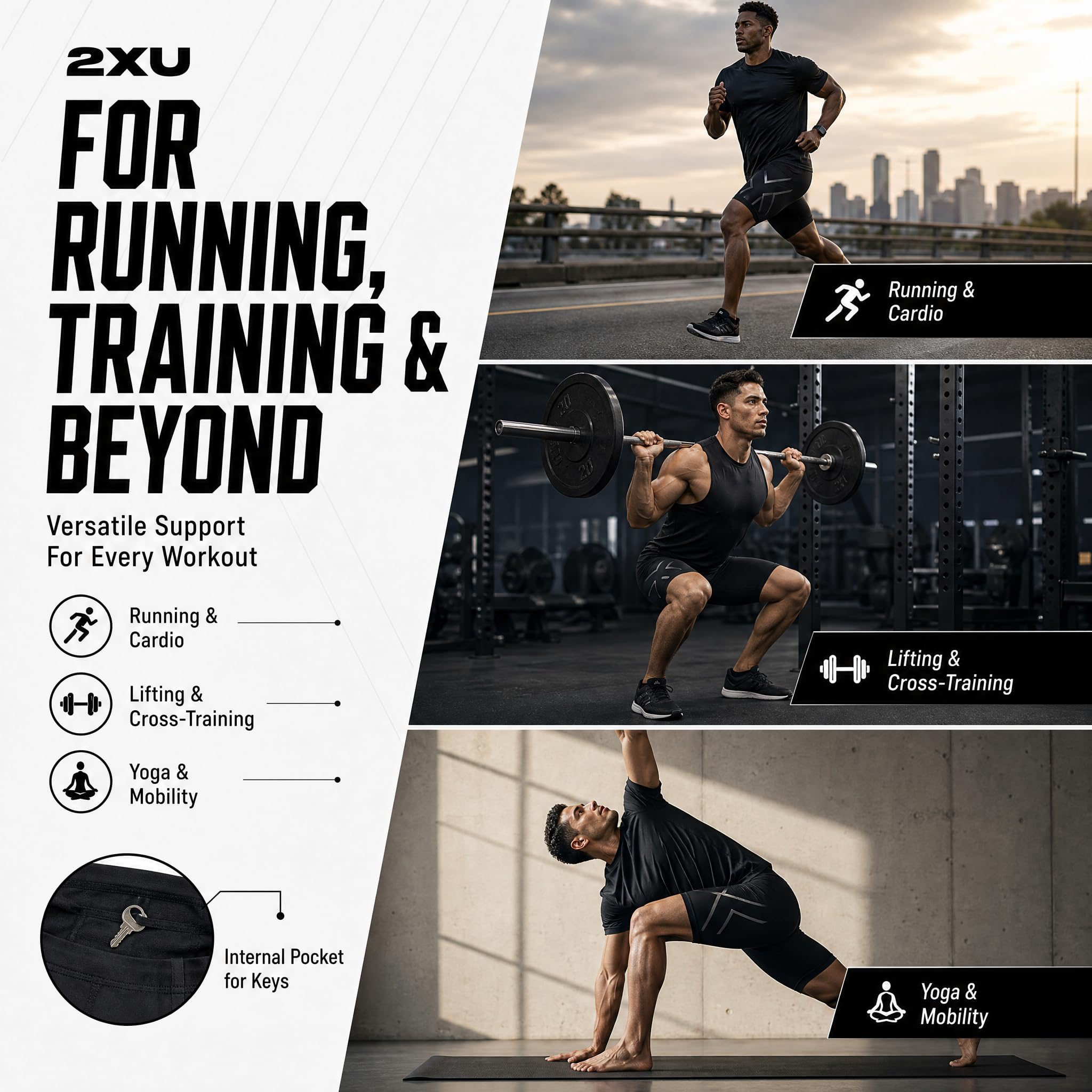 2XU Core Compression Shorts - Shorts - Short de Compression - Homme