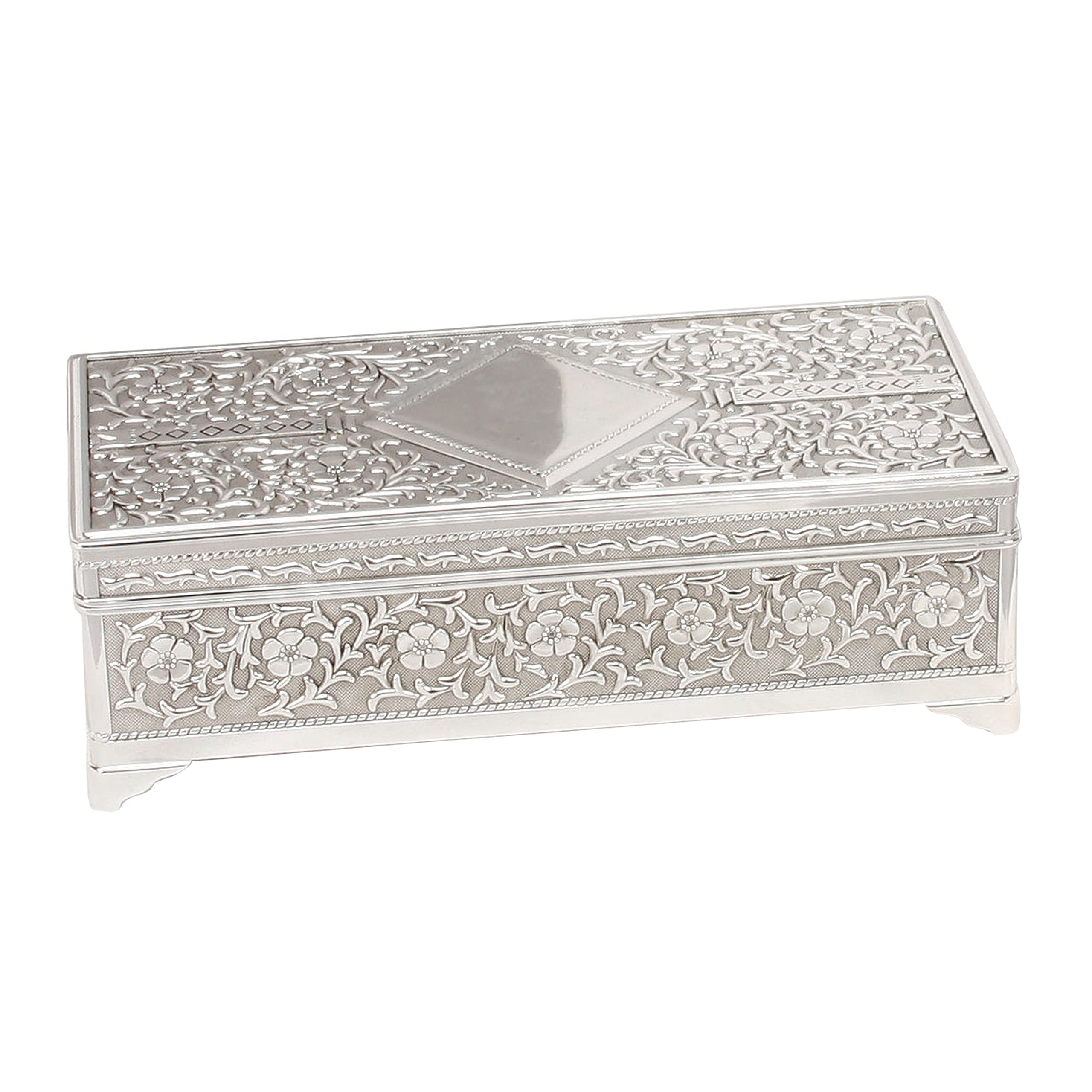The Juliana Collection Silver Plated Trinket Box JTB100PB