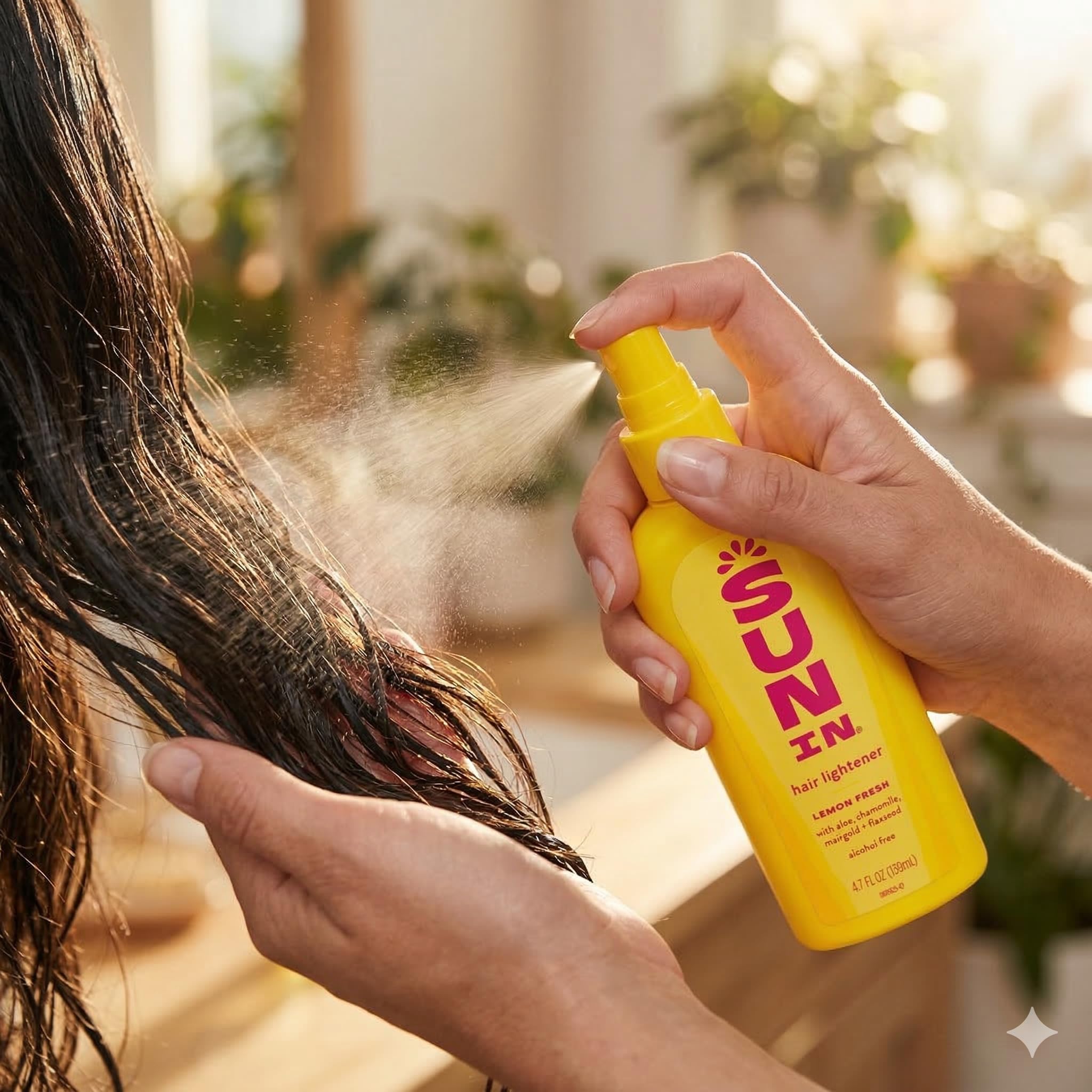 Sun In Lemon Fresh Aclarador de Pelo con Camomila y Extractos Naturales, Sin Parabenos, Ideal para Rubias y Castañas, Aclara Suavemente y Da Brillo Natural. Paquete de 1, 138 mililitros