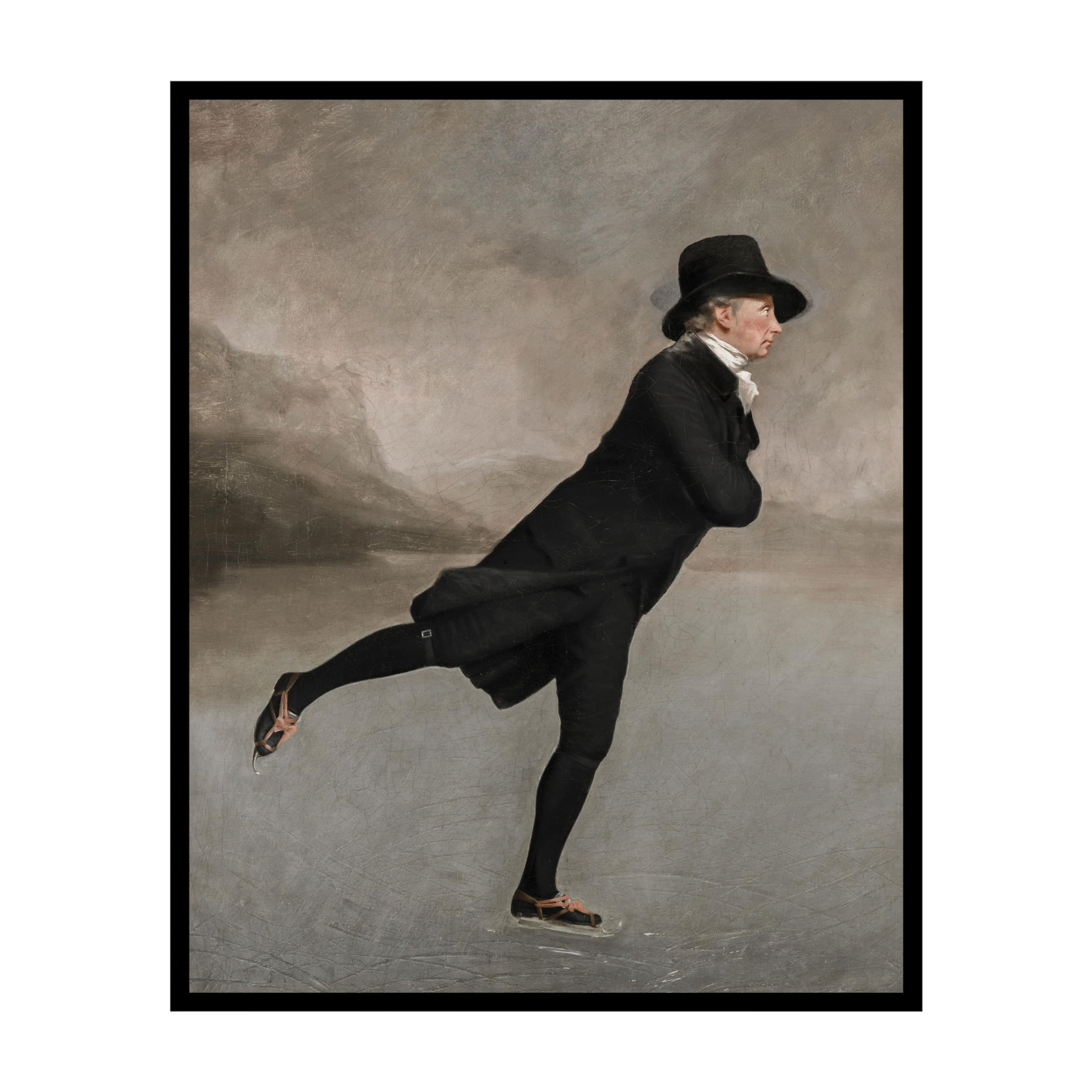 Poster Master Reverend Robert Walker Skating on Duddingston Loch Poster - The Skating Minister Print - Minimal Art - Gift for Men & Women - Decor for Bedroom or Living Room - 8x10 UNFRAMED Wall Art