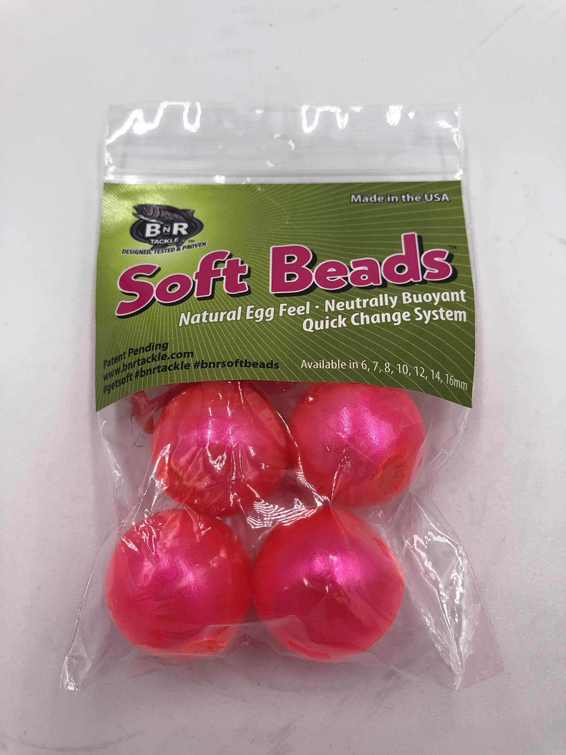 BnR Tackle Soft Beads Sweet Pink Cherry 25mm 4pk
