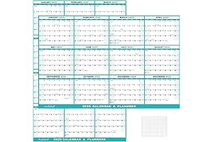 32" x 48" 2022 Wall Calendar, Folded Wet & Dry Erase Wall...