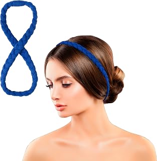 Braided Headbands for Adults - Stretchy Hair Bands Hair Accessories for Yoga Workouts Gift for Her (blue)