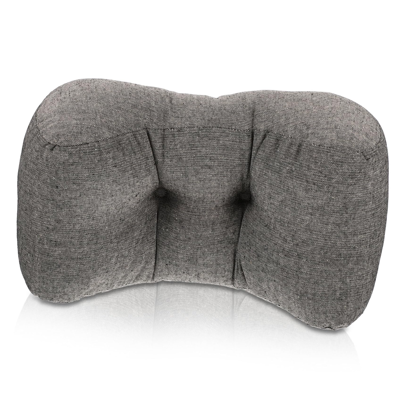 Almohada Lumbar y Funda de Lino Cojín Cómodo Relleno de Algodón PP para Aliviar Dolor y Fatiga, Soporte Adecuado para Coche y Oficina para Descanso y Postura
