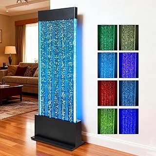 APP-Controlled Freestanding Bubble Wall Fountain with Color-Changing LED...